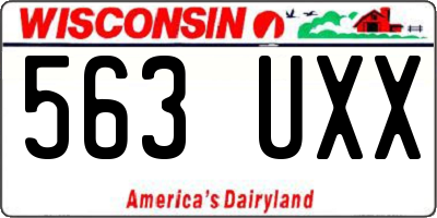 WI license plate 563UXX