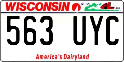 WI license plate 563UYC