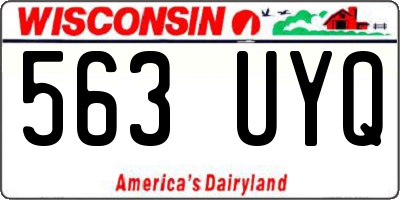 WI license plate 563UYQ