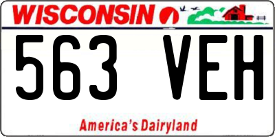 WI license plate 563VEH