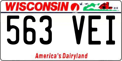 WI license plate 563VEI