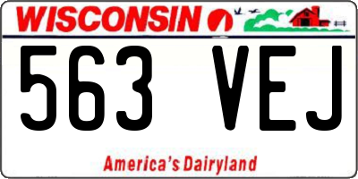 WI license plate 563VEJ
