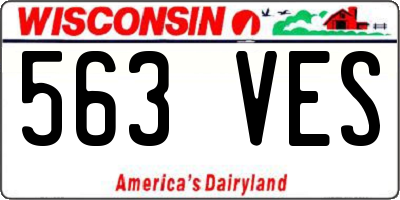 WI license plate 563VES