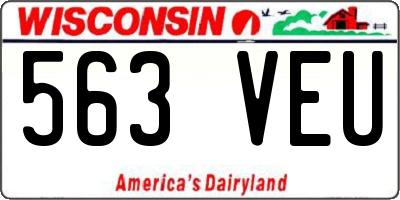 WI license plate 563VEU