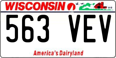 WI license plate 563VEV