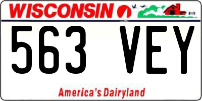 WI license plate 563VEY