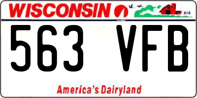 WI license plate 563VFB