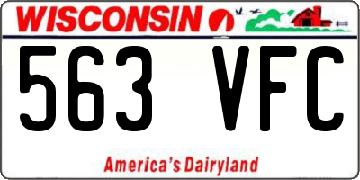 WI license plate 563VFC