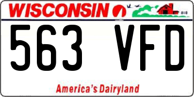 WI license plate 563VFD