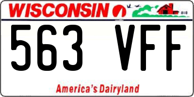 WI license plate 563VFF