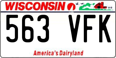 WI license plate 563VFK