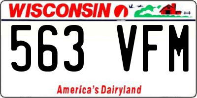 WI license plate 563VFM