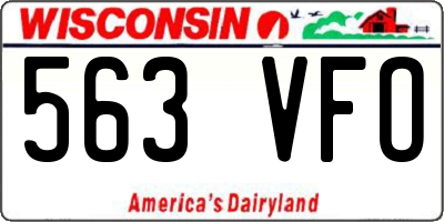 WI license plate 563VFO