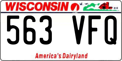 WI license plate 563VFQ