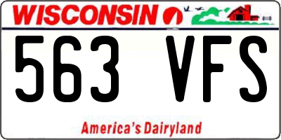 WI license plate 563VFS