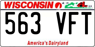 WI license plate 563VFT