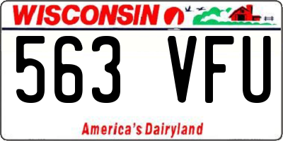 WI license plate 563VFU