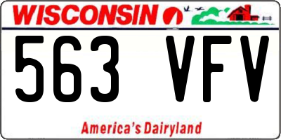 WI license plate 563VFV