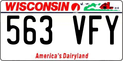 WI license plate 563VFY