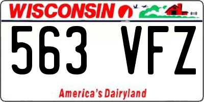 WI license plate 563VFZ