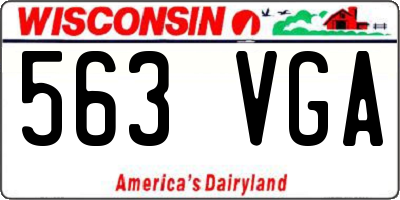 WI license plate 563VGA