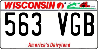 WI license plate 563VGB