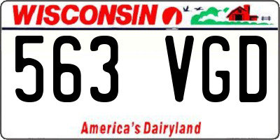 WI license plate 563VGD