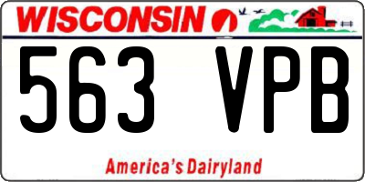 WI license plate 563VPB
