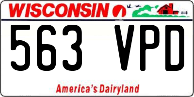 WI license plate 563VPD