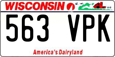 WI license plate 563VPK