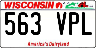 WI license plate 563VPL