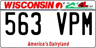 WI license plate 563VPM