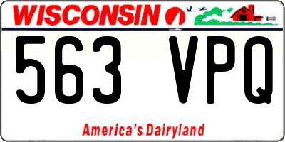 WI license plate 563VPQ