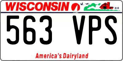 WI license plate 563VPS