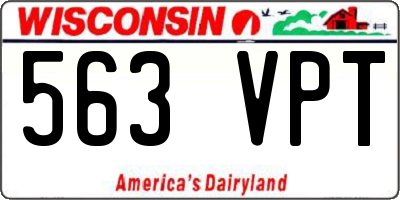 WI license plate 563VPT