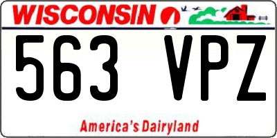 WI license plate 563VPZ