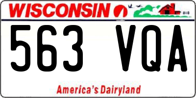 WI license plate 563VQA