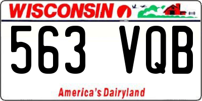WI license plate 563VQB