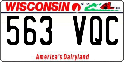 WI license plate 563VQC