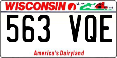 WI license plate 563VQE