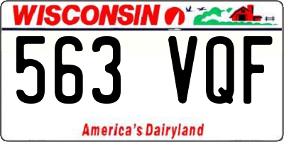 WI license plate 563VQF