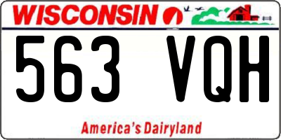 WI license plate 563VQH