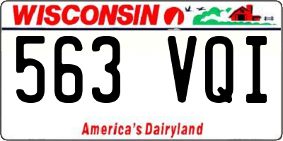WI license plate 563VQI