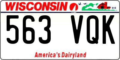 WI license plate 563VQK