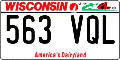 WI license plate 563VQL