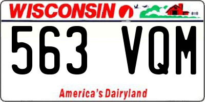 WI license plate 563VQM