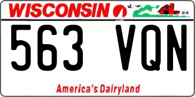 WI license plate 563VQN