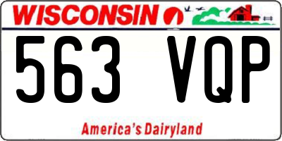 WI license plate 563VQP