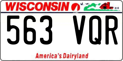 WI license plate 563VQR