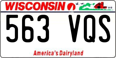 WI license plate 563VQS